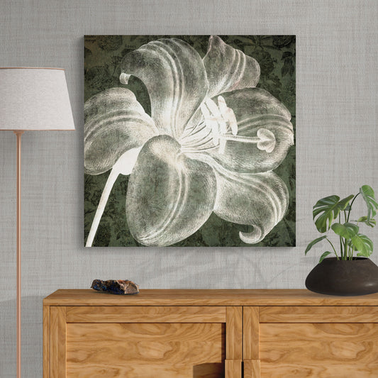 Neutral Tones of Nature - Lily Flower Wall Art - Retro Reverence