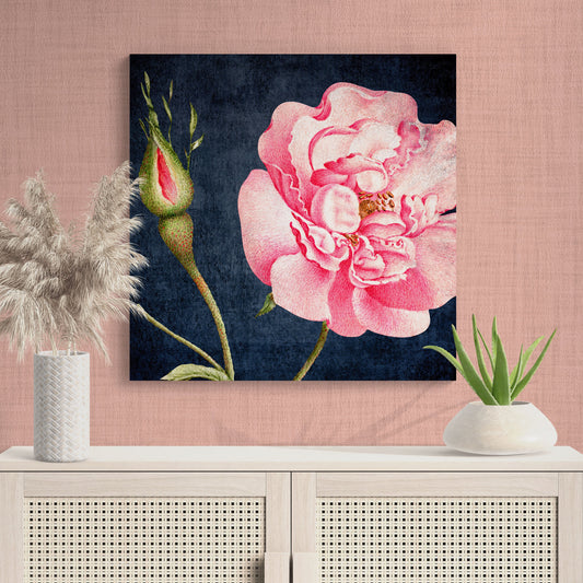 Playful Pink Poppy Floral Wall Art - Retro Reverence