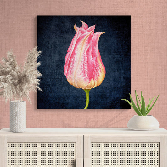Tickled Pink Tulip Botanical Wall Art - Retro Reverence