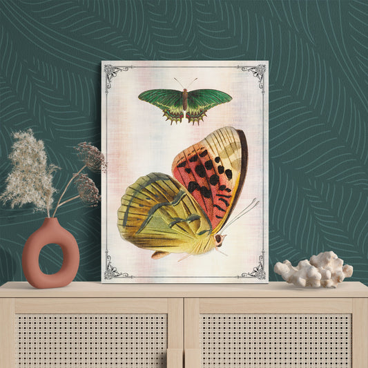 Colorful Butterfly Collage Illustration Nature Art - Retro Reverence