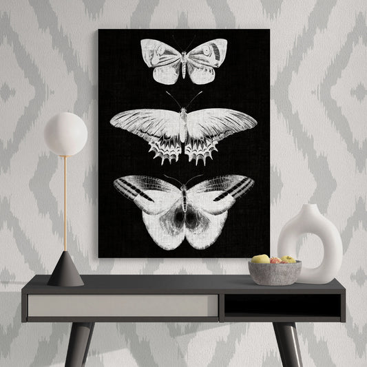 Contemporary Butterfly Collage Neutral Modern Nature Art - Retro Reverence