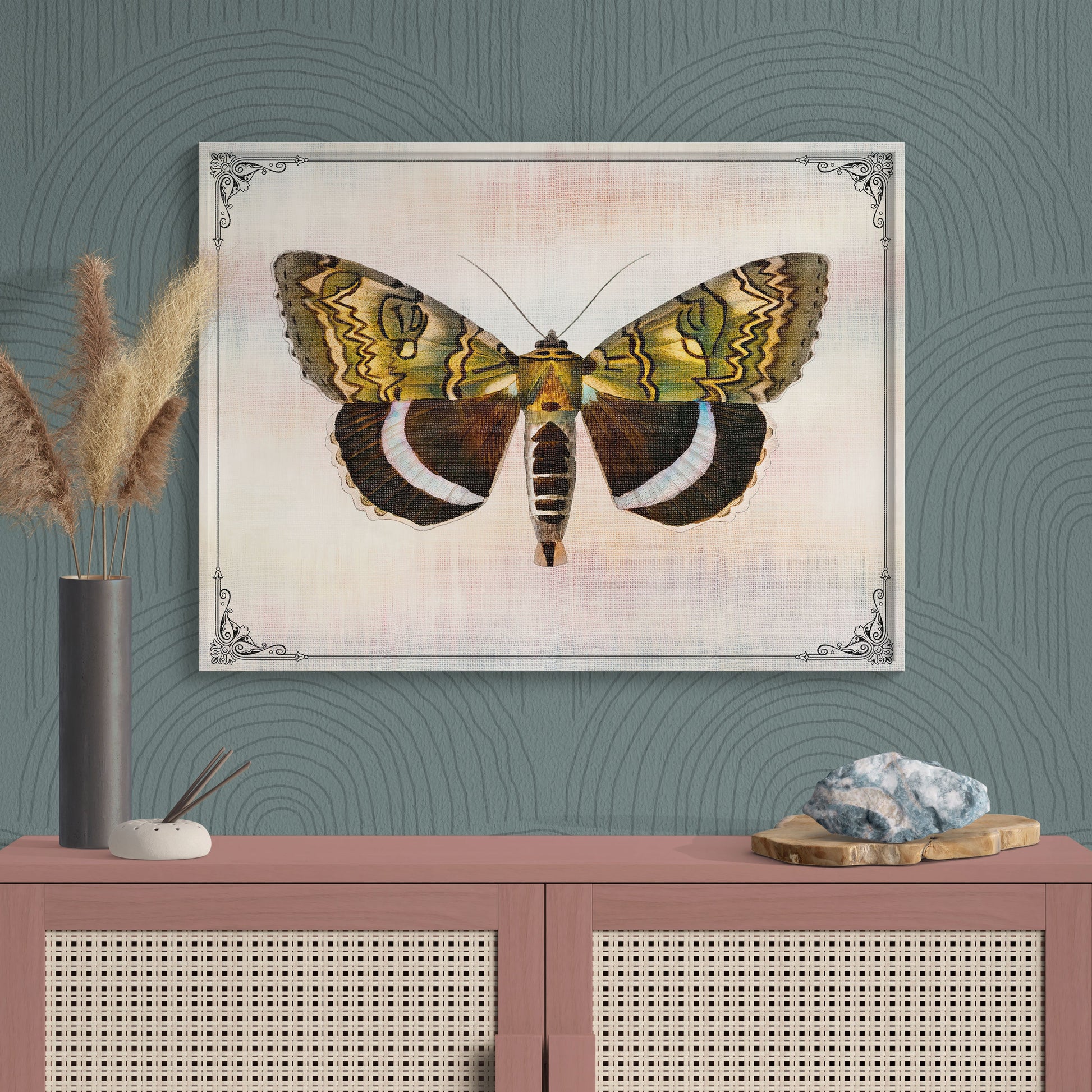 Emperor Moth Vintage Illustration Nature Art - Retro Reverence