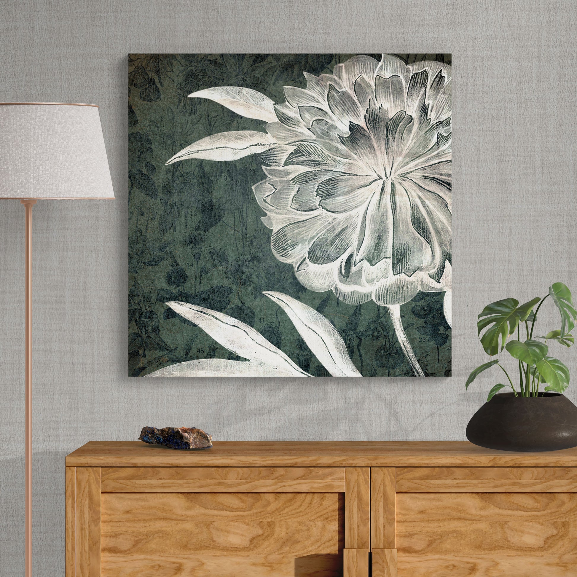 Neutral Tones of Nature - Poppy Flower Wall Art - Retro Reverence