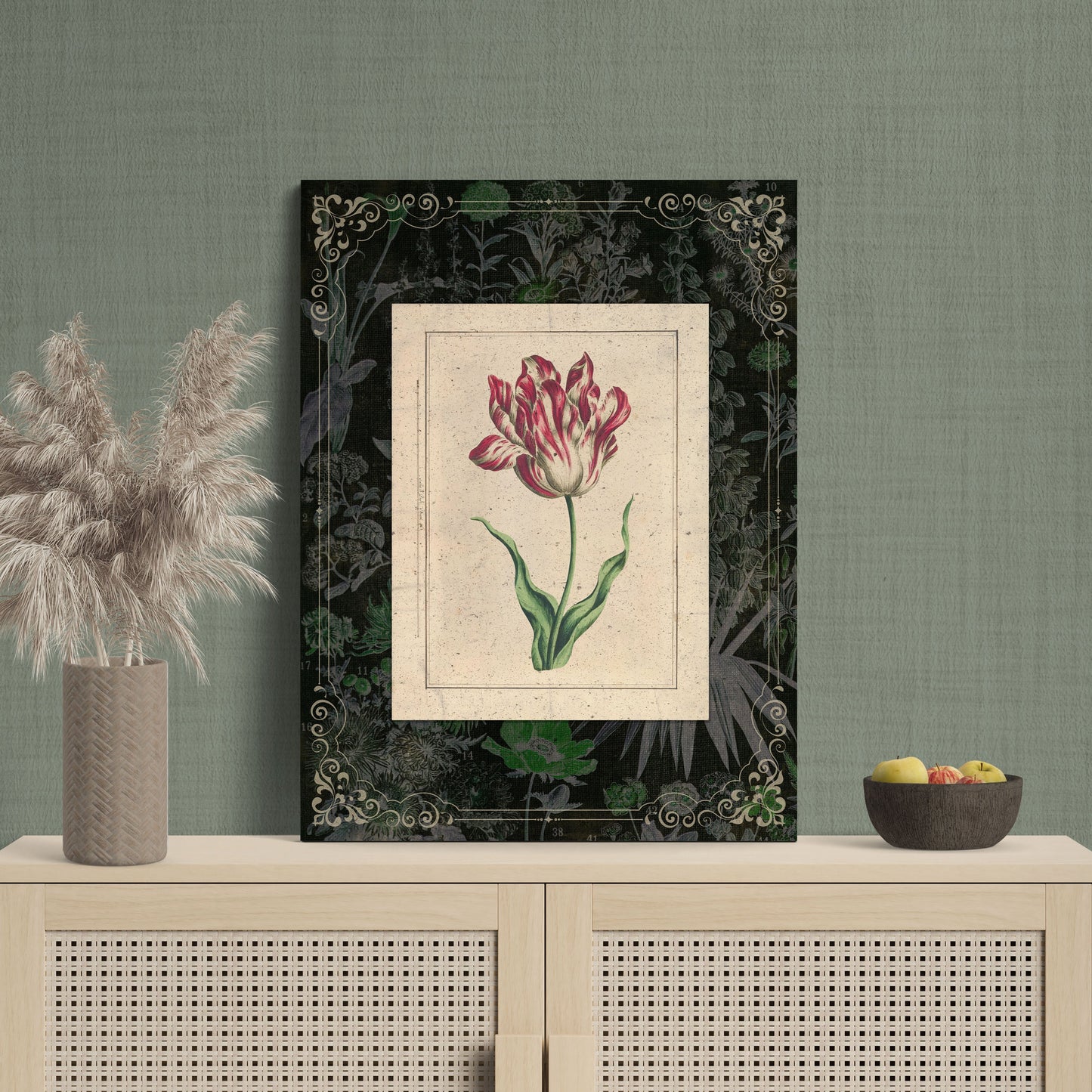 Tulip Flower Vintage Botanical Illustration Floral Art - Retro Reverence