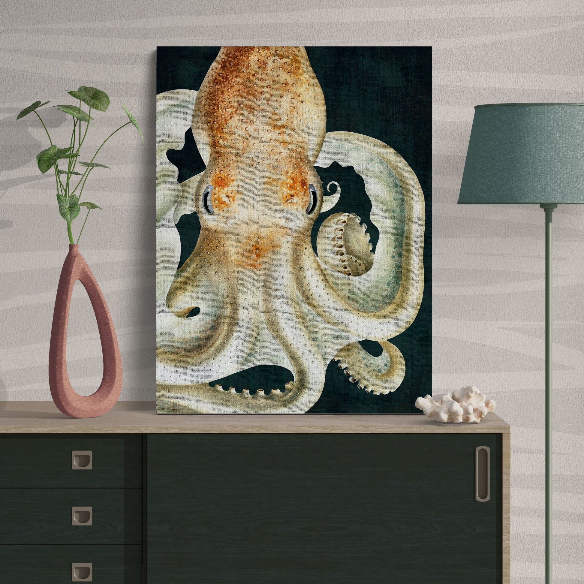 Velodona Togata Octopus Vintage Deep Sea Ocean Wall Art - Retro Reverence