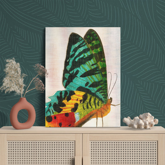 Vintage Rainbow Sunset Moth Illustration Nature Art - Retro Reverence
