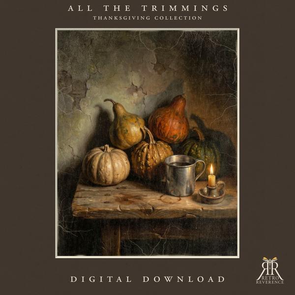 Pumpkins and Gourds digital download preview from the All the Trimmings collection