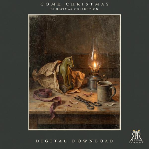 Wooden Toy Horse digital download preview from the Come Christmas collection