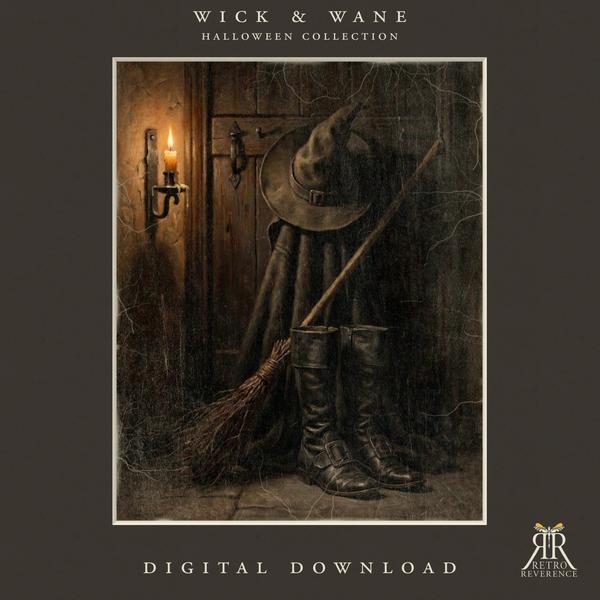 Witch Hat, Broom and Boots digital download preview from the Wick & Wane collection